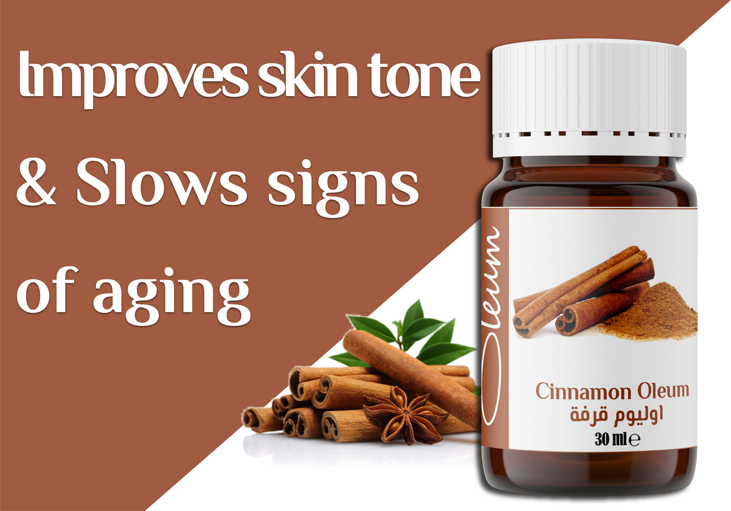 Oleum Cinnamon oil-100% Pure Essential Oil for Cosmetics - Natural, Steam Distilled, and Aromatherapy - Warming and Invigorating