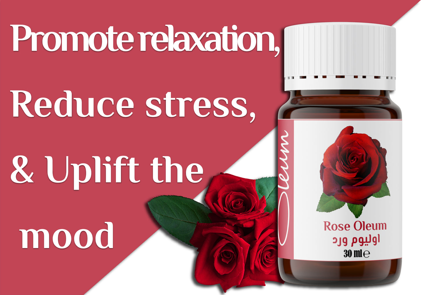 Oleum Rose Essential Oil - 100% Pure and Unrefined - Luxurious Oil for Beauty and Relaxation, Intoxicating Floral Scent and Skin-Enhancing Effects