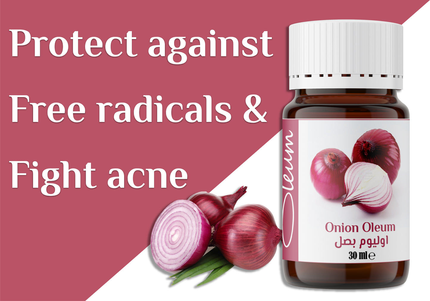 Oleum Onion Essential Oil - 100% Pure and Unrefined - Strength and Growth Elixir for Hair, Rich in Sulfur and Quercetin