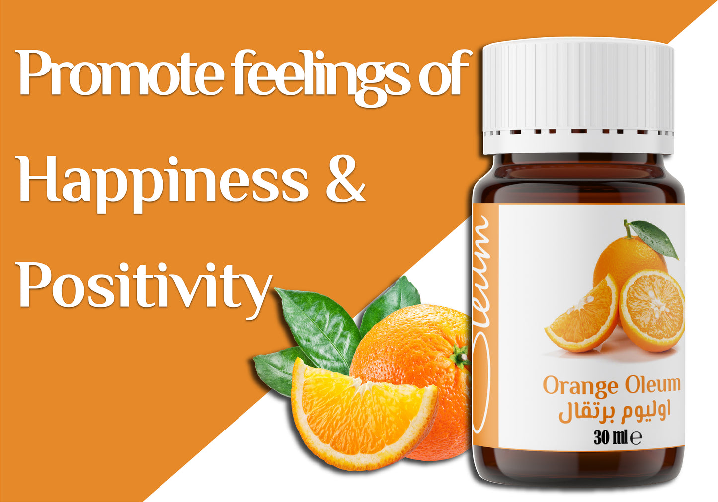 Oleum Orange Essential Oil 30 ml- 100% Pure and Natural Therapeutic Grade for Aromatherapy and Cosmetics - Uplifting and Refreshing