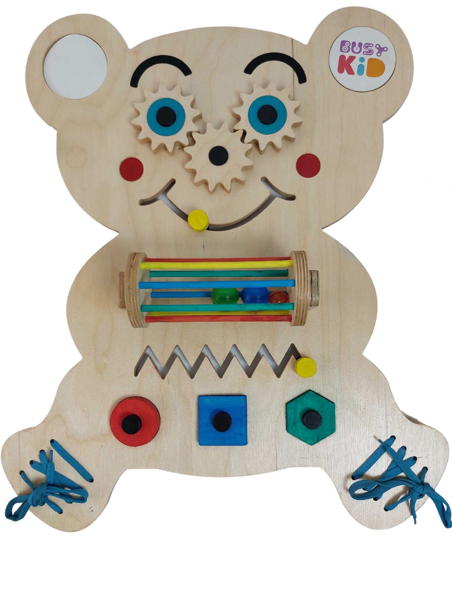 Smart Bear Montessori Busy Board - Educational Sensory Toy for Toddlers with Activities - Fine Motor Skills Development and Quiet Play - Montessori Inspired Learning Toy.