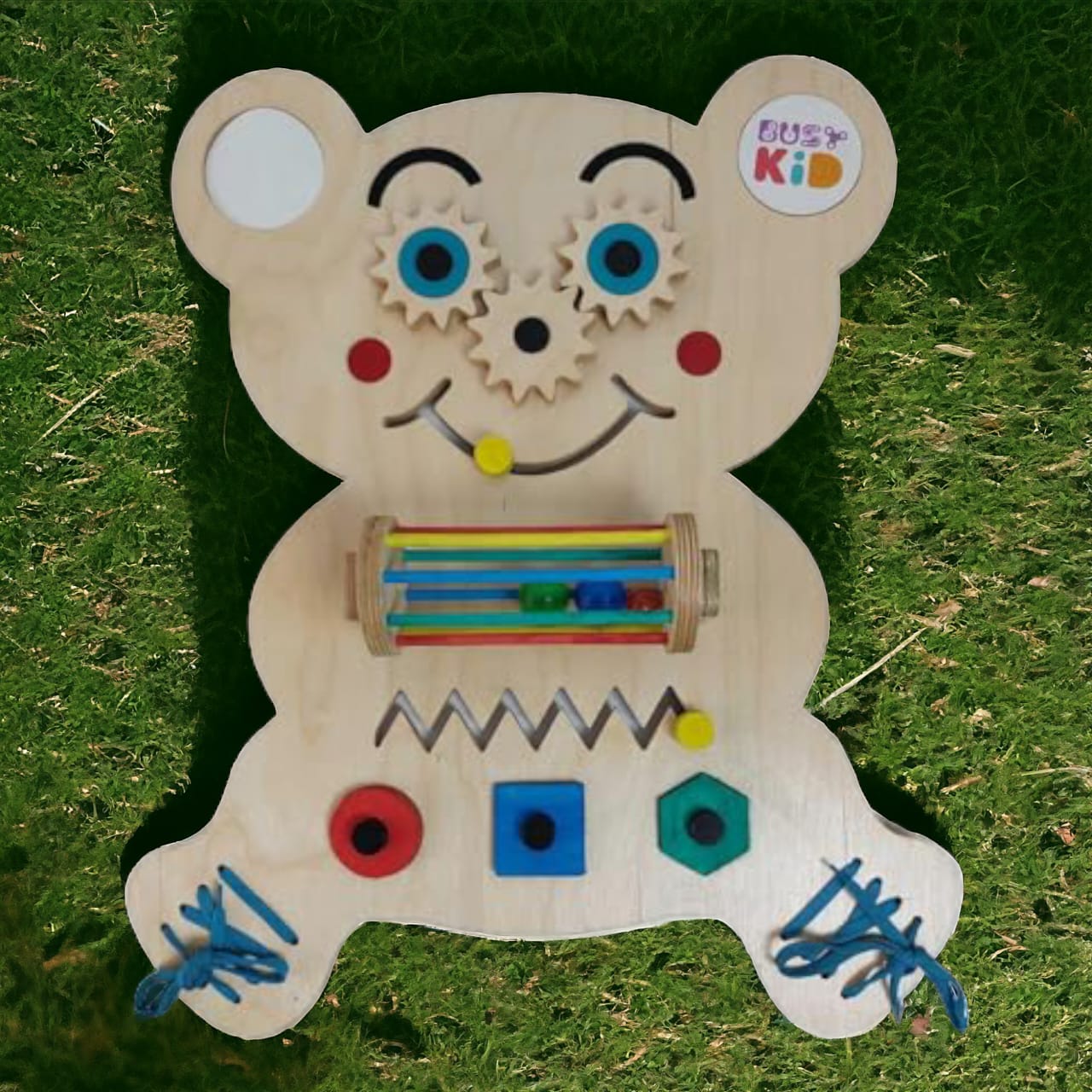 Smart Bear Montessori Busy Board - Educational Sensory Toy for Toddlers with Activities - Fine Motor Skills Development and Quiet Play - Montessori Inspired Learning Toy.