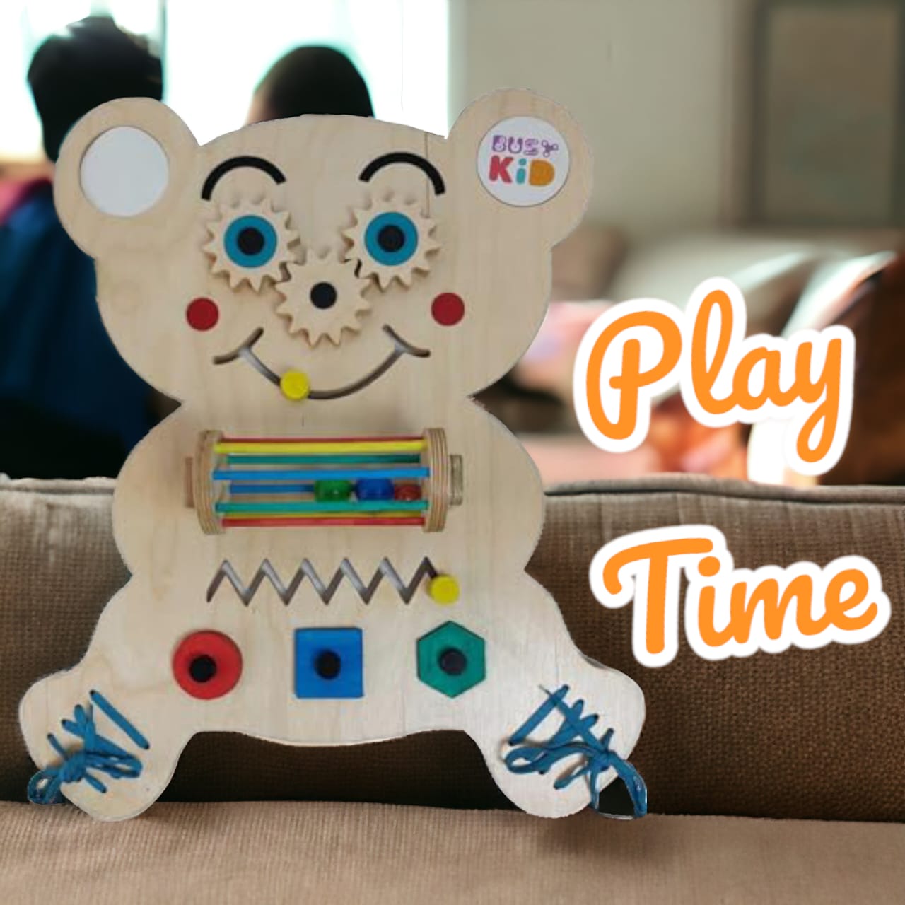 Smart Bear Montessori Busy Board - Educational Sensory Toy for Toddlers with Activities - Fine Motor Skills Development and Quiet Play - Montessori Inspired Learning Toy.