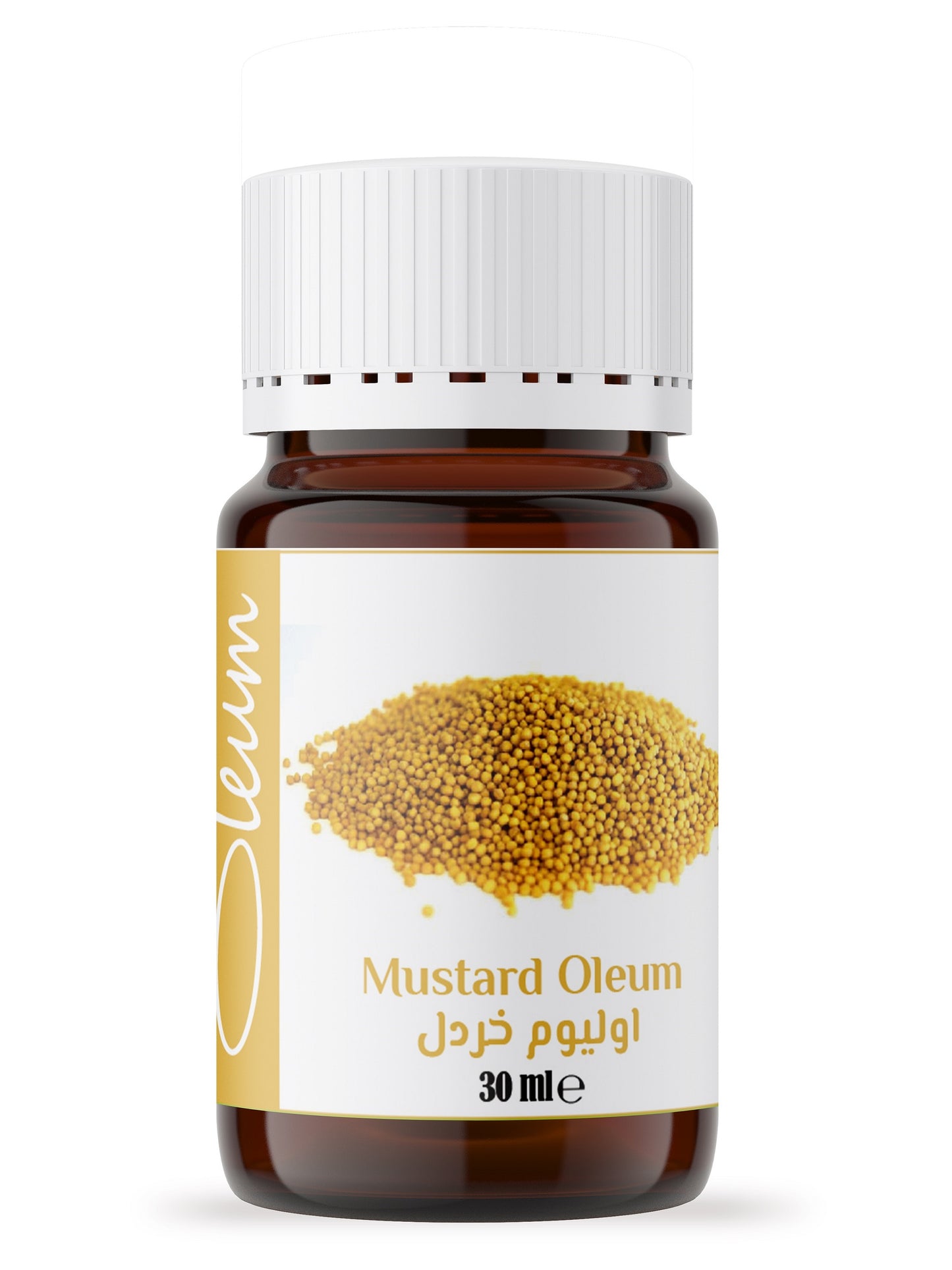 Oleum Mustard Oil 30 ml- 100% Pure for Cosmetics and Aromatherapy - Stone-Milled, Unrefined, and Natural - Soothing, and Revitalizing